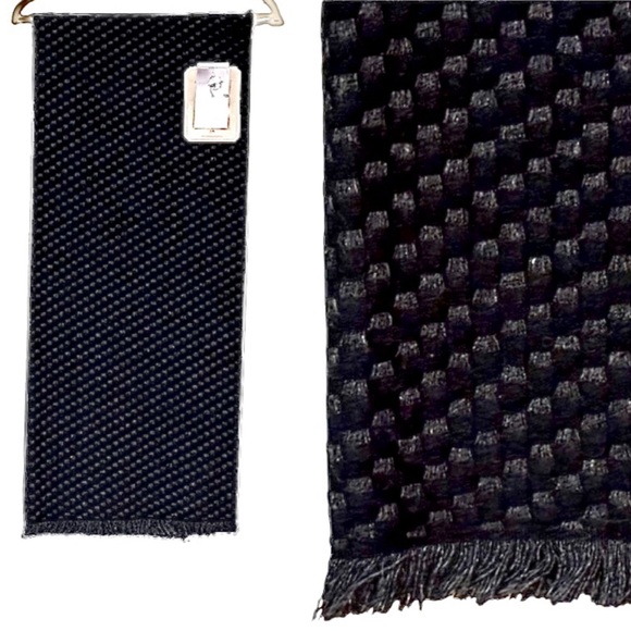 Antonio Salgado Blanket Black BCI Cotton Throw Blanket NEW WITH TAGS - Picture 1 of 10
